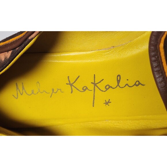 Meher Kakalia Frida Moccasin Embroidered Hand Made Shoes EU 39 Designer Leather - Picture 7 of 7